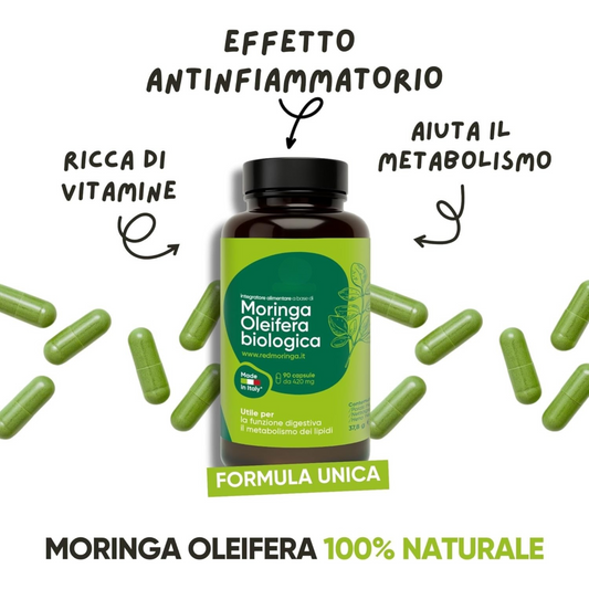 Moringa Oleifera BIO Organic - Integratore in capsule